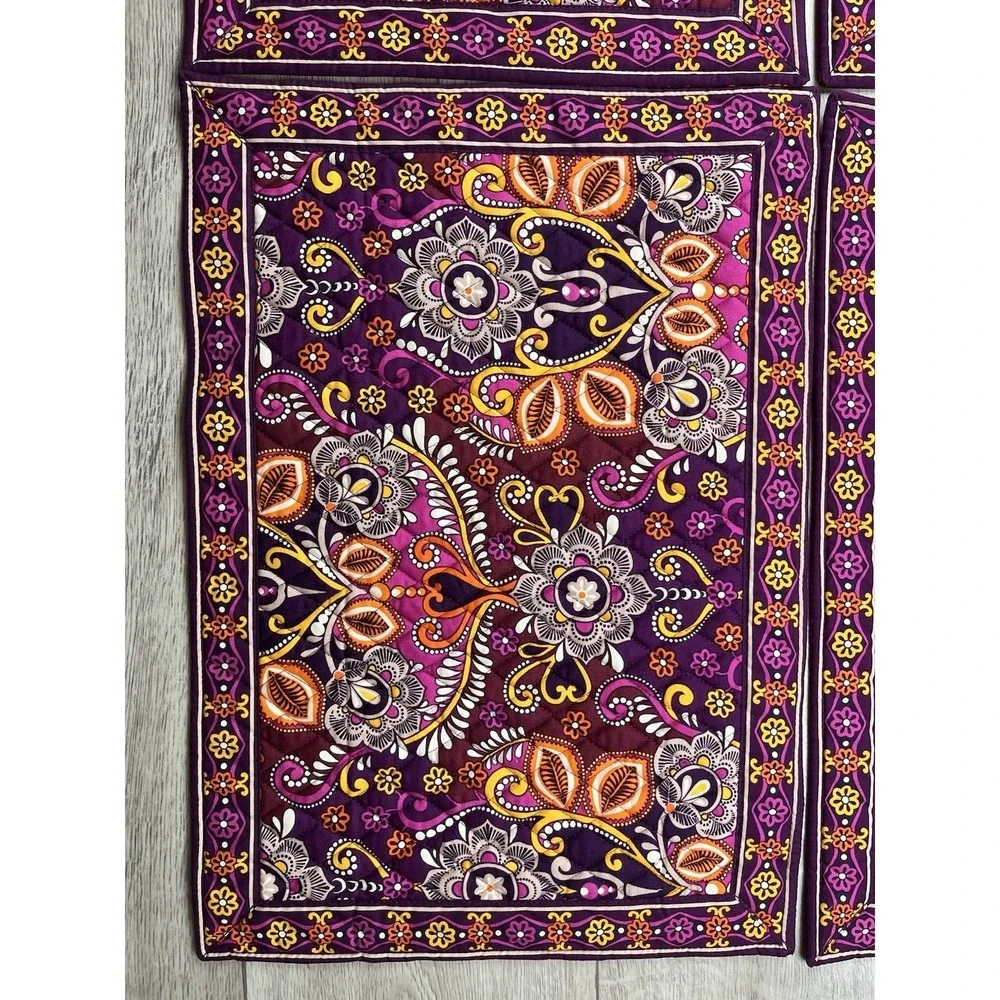 Vera Bradley Quilted Placemats (4) Set Safari Sunset NWOT